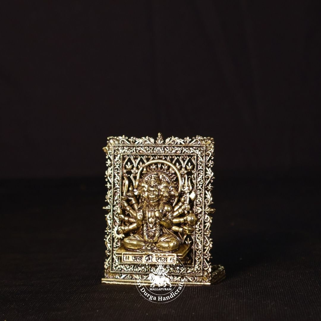 3" Inch Brass Frame Five Face Hanuman