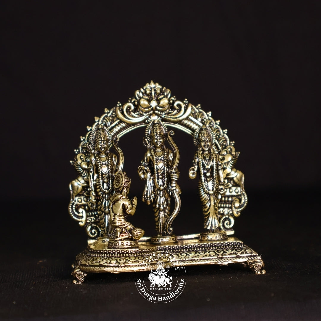 3 Inch Brass Ram Darbar Idol for Pooja