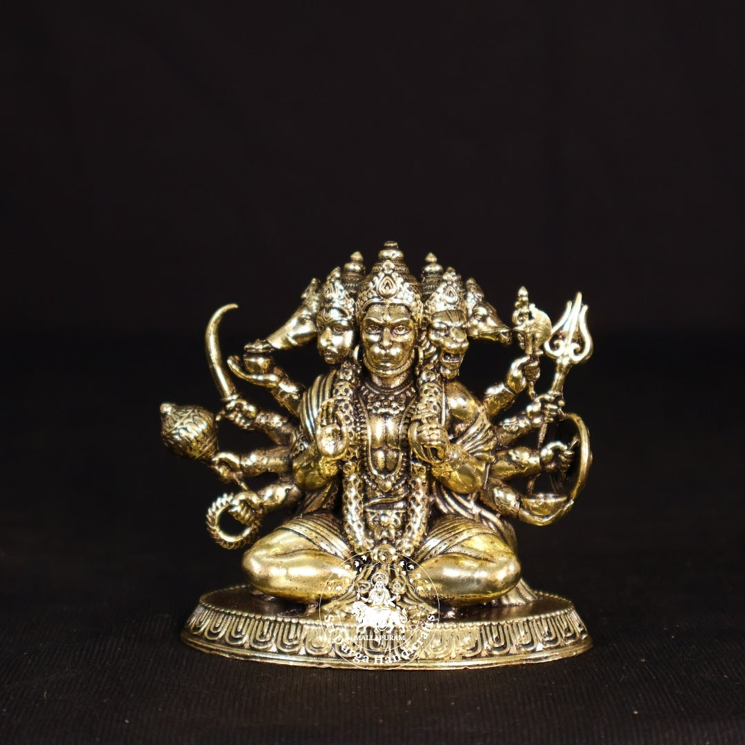 3 Inch Brass Panchamukha Hanuman Idol