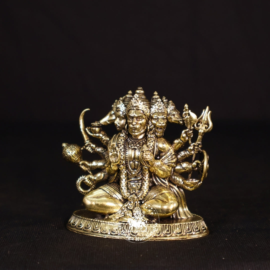 3 Inch Brass Panchamukha Hanuman Idol