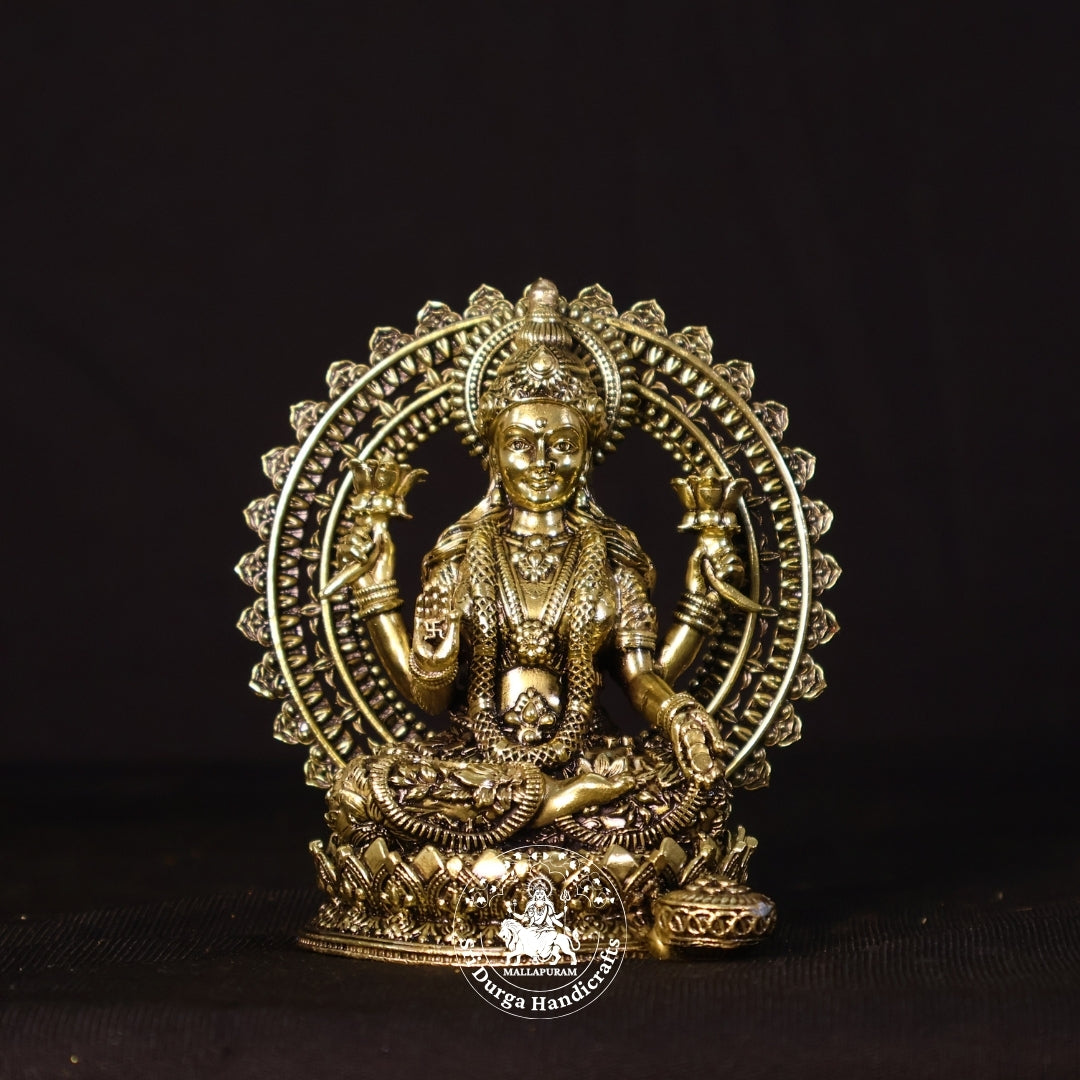4" Inch Brass Mehrav Lakshmi Idol