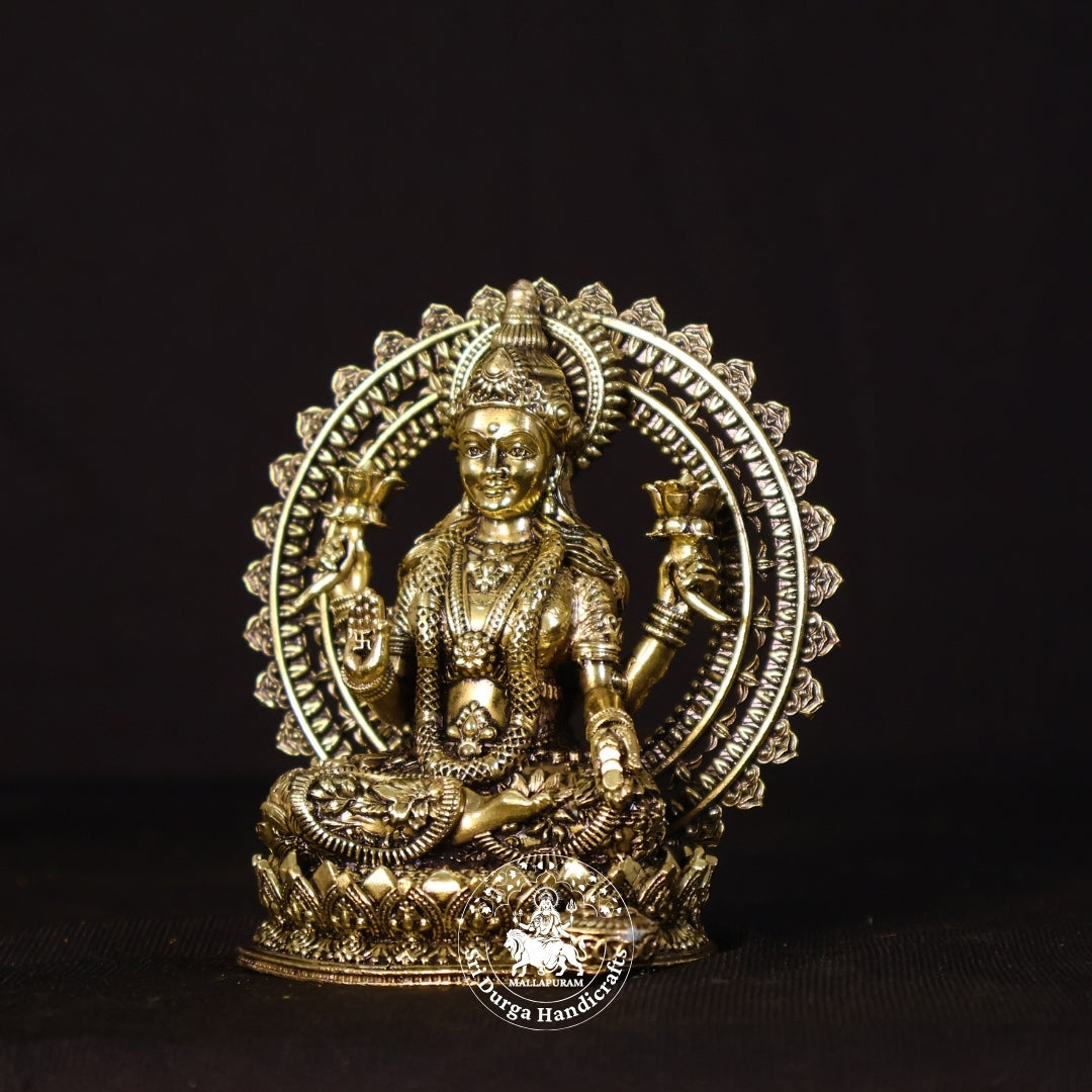 4" Inch Brass Mehrav Lakshmi Idol