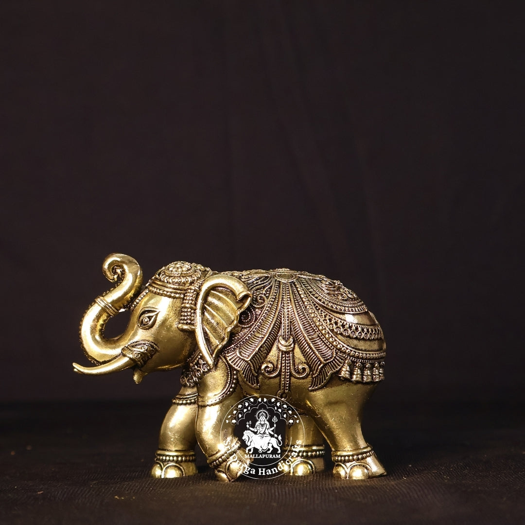 3" Inch Brass Elephant Idol