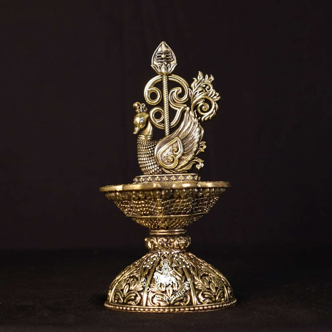 6" Inch Brass Peacock Deep