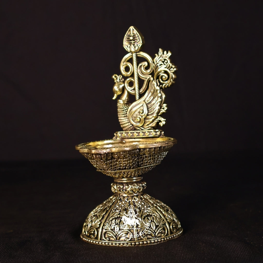 6" Inch Brass Peacock Deep