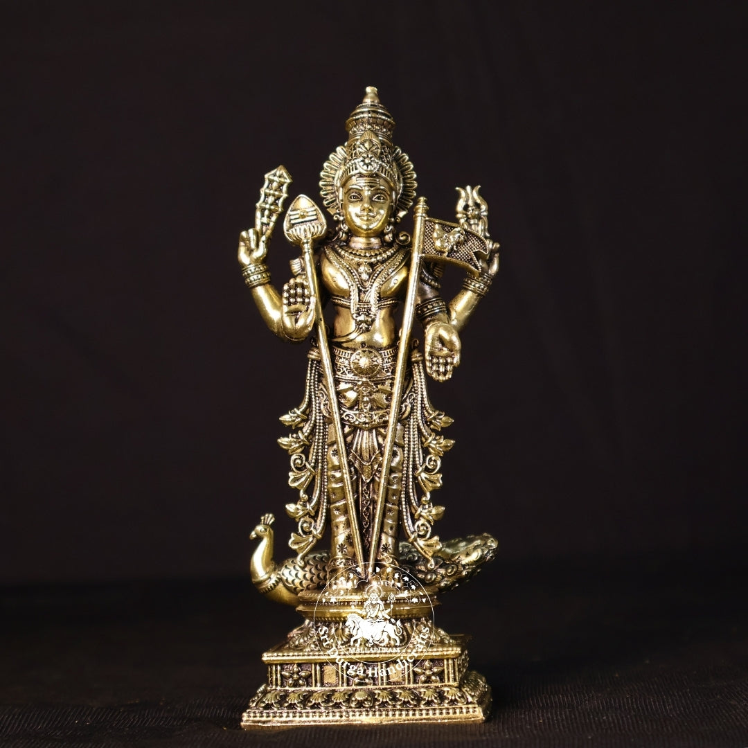 6" Inch Brass Murugar Standing Idol