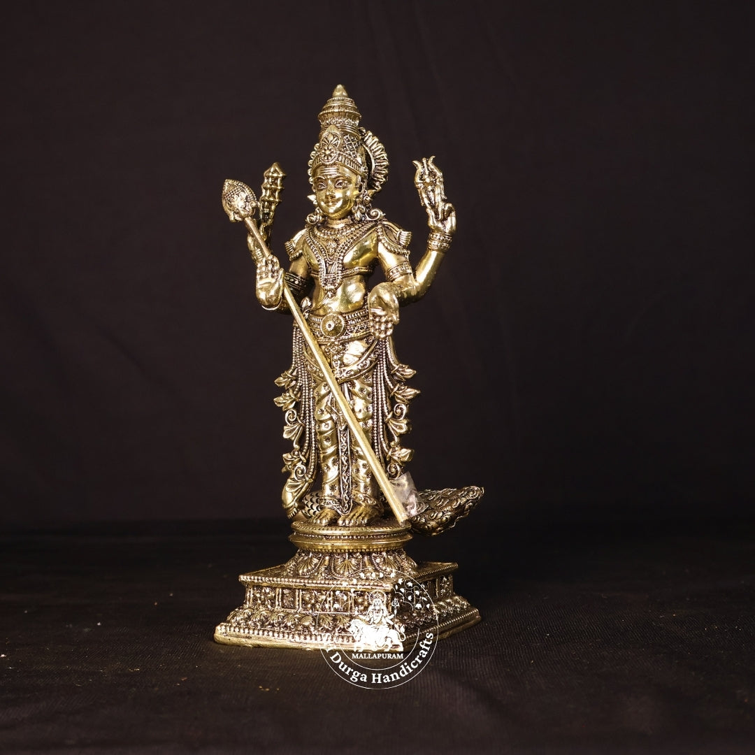 8" Inch Brass Murugar Standing Idol