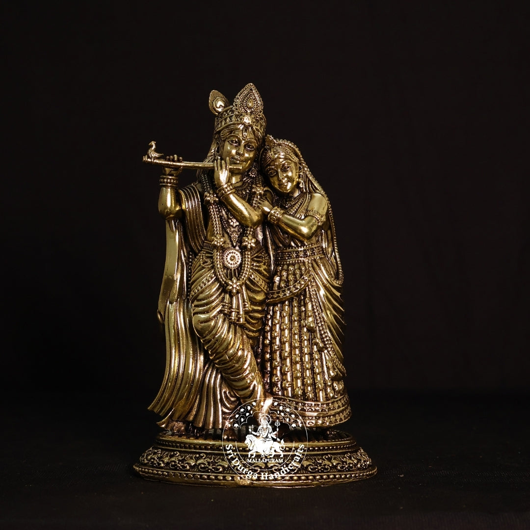 6" Inch Brass Joint Radha Krishnar Idol