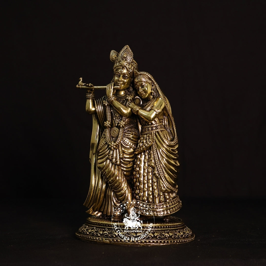 6" Inch Brass Joint Radha Krishnar Idol