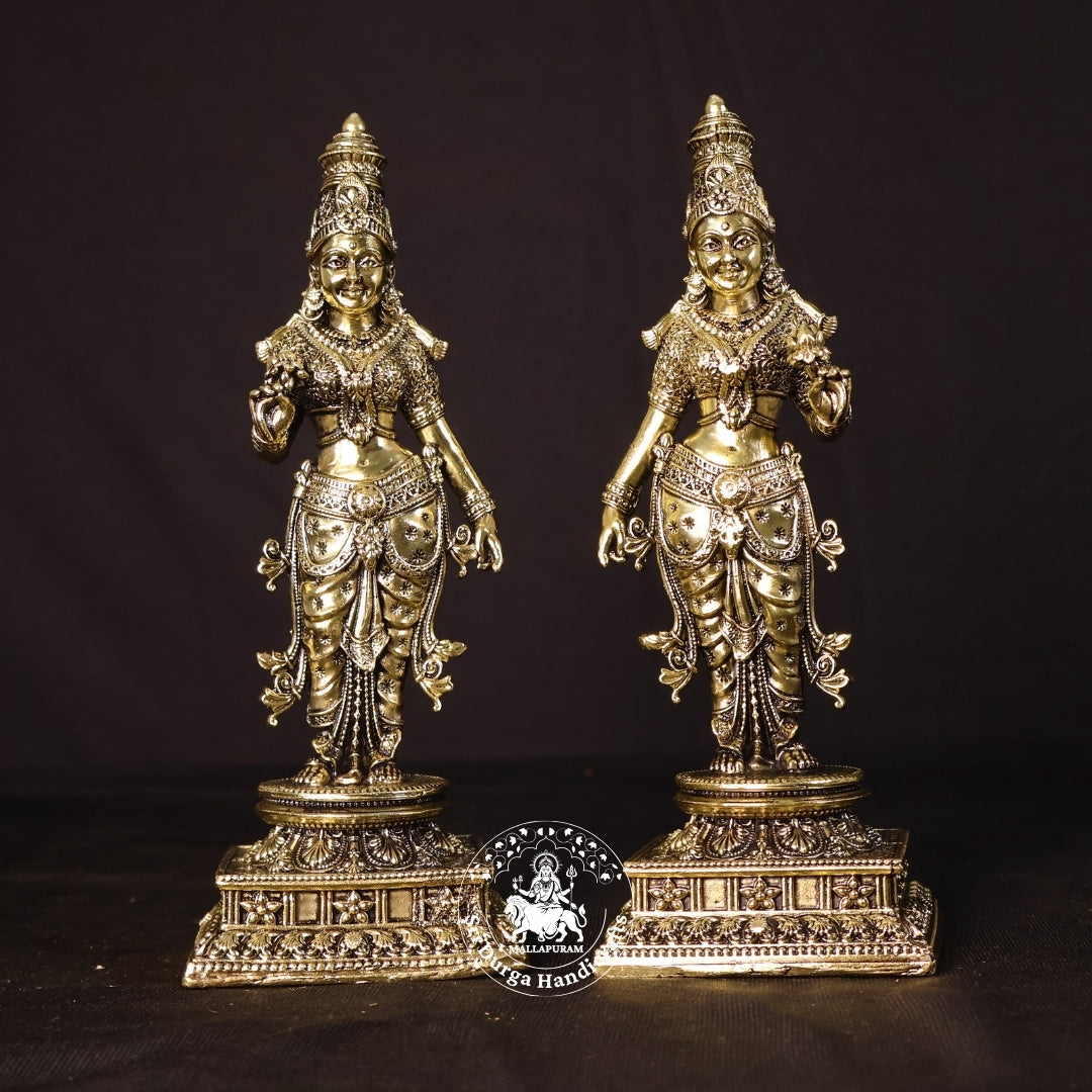8" Inch Brass Jodi Amman Set