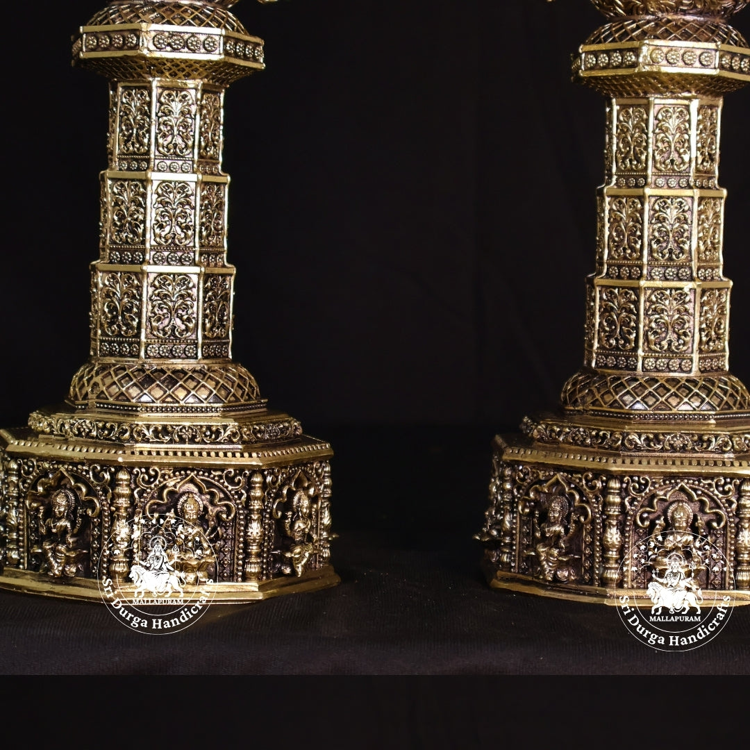 12" Inch Brass Astalakshmi Annam Deep