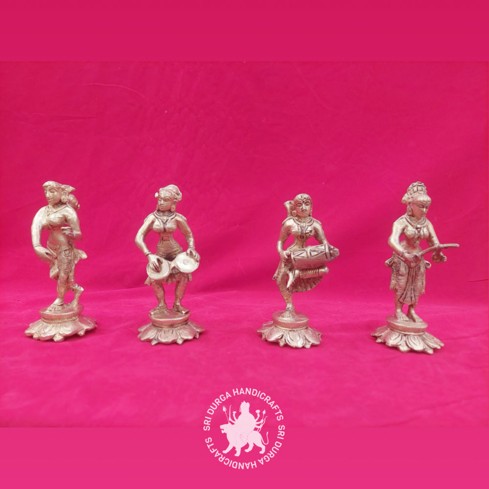 8" inch Brass Musical Lady Set Idol