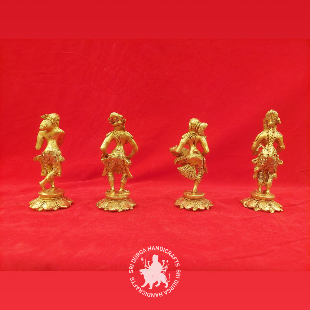 8" inch Brass Musical Lady Set Idol