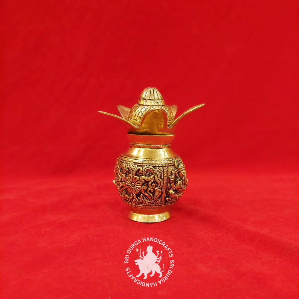 6" inch Brass Open Antique Kalasam Idol