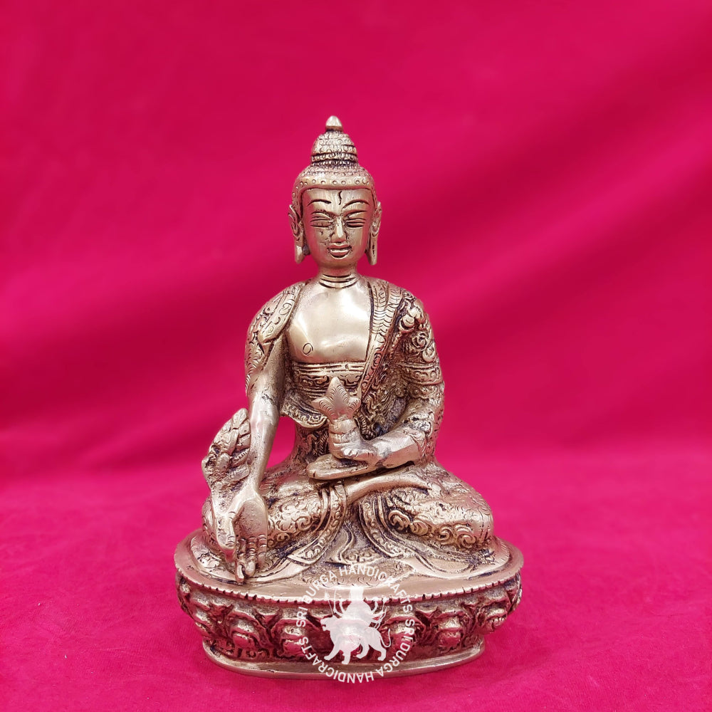 8" inch Brass Buddha Idol