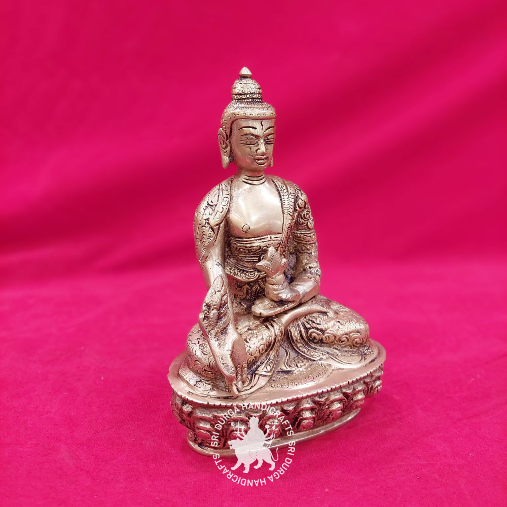 8" inch Brass Buddha Idol