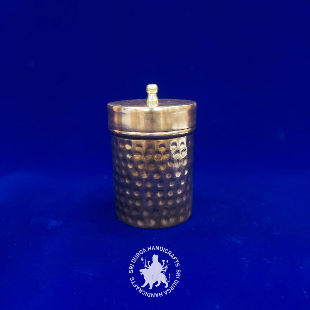 4" inch Copper Round Hammered Box Copper (2652) Gift Item