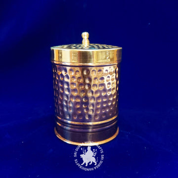 5 inch Copper Round Hammered Box Copper (2660) Gift Item