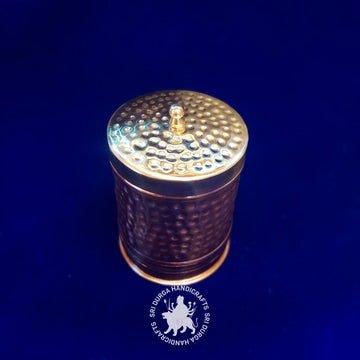 5 inch Copper Round Hammered Box Copper (2660) Gift Item