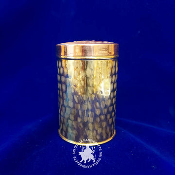 6 inch Brass Round Hammered Box (2611A) Gift Item