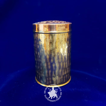 6 inch Brass Round Hammered Box (2614B) Gift Item