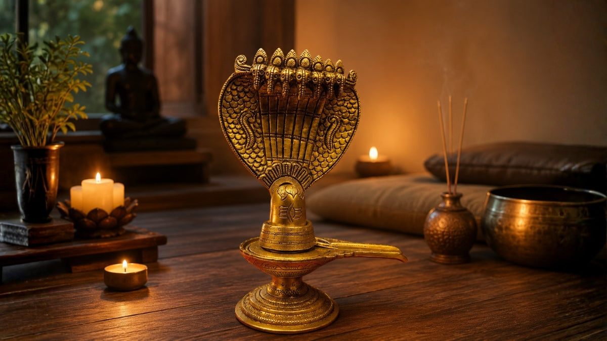 How a Brass Shiva Lingam Idol Enhances Meditation and Positivity