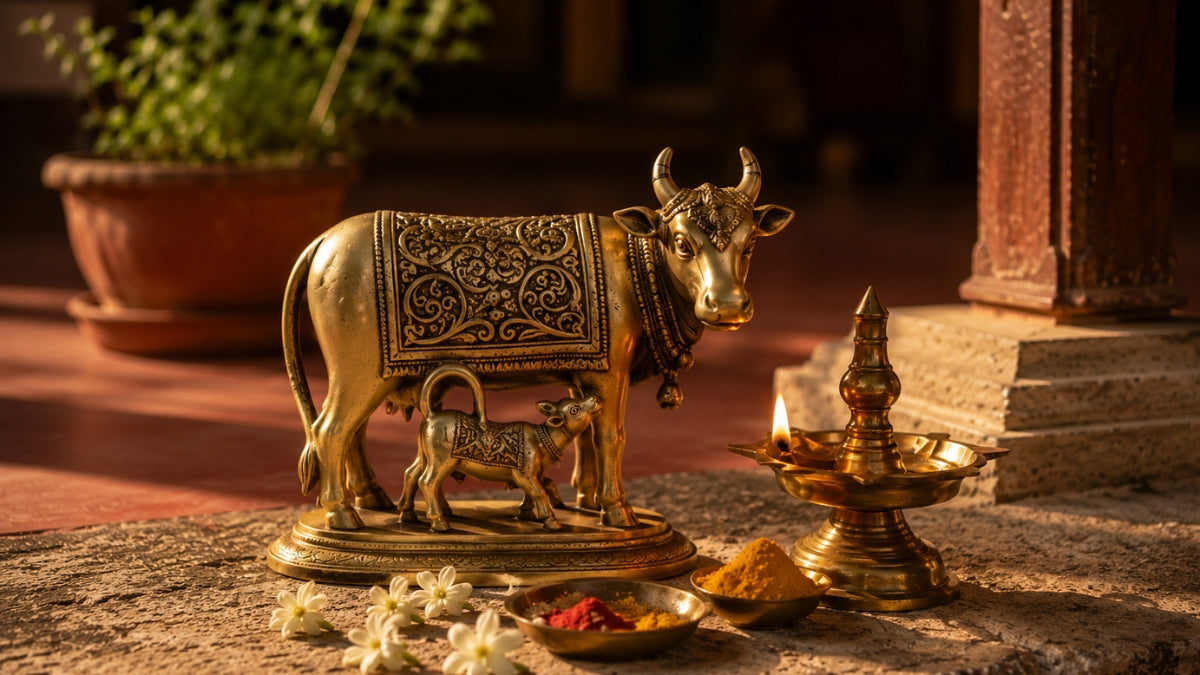 The Komatha Idol That Sits in Our Courtyard: On Sacred Animals and Why Brass Makes Them Timeless