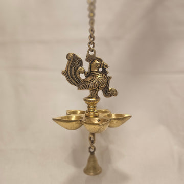 5 Face Brass Hanging Annam Vilakku