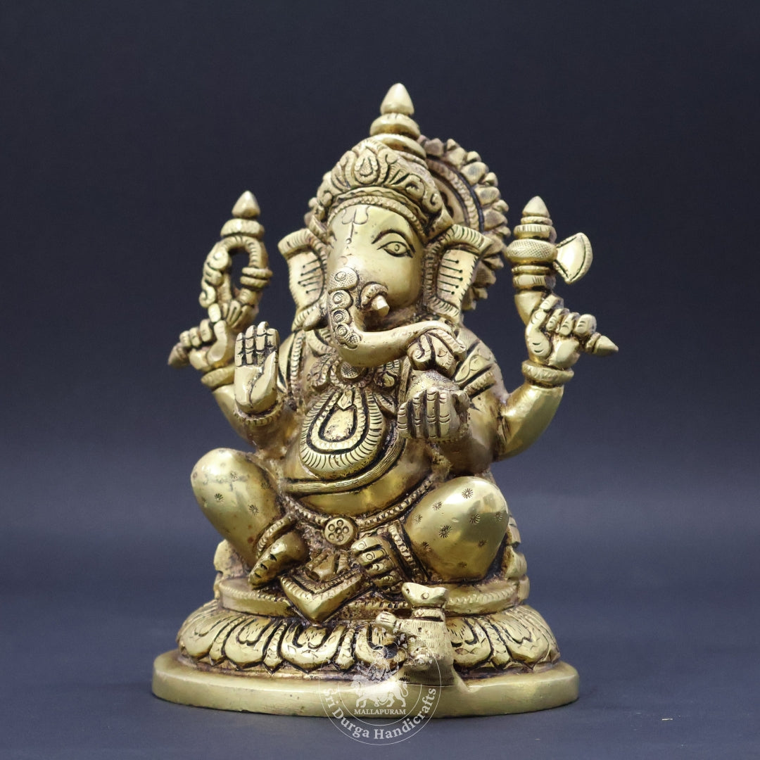 7" Inch Brass Ganesh