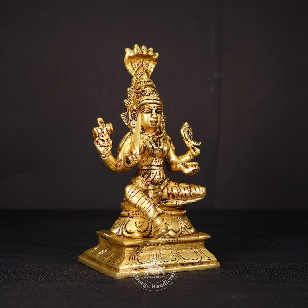 6" Inch Brass Karumari Amman Idol