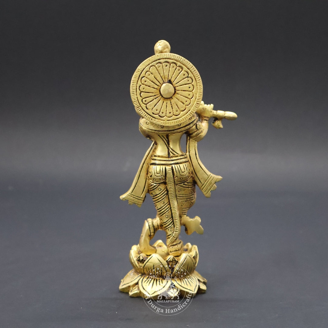 7" Inch Brass Kamal Krishna
