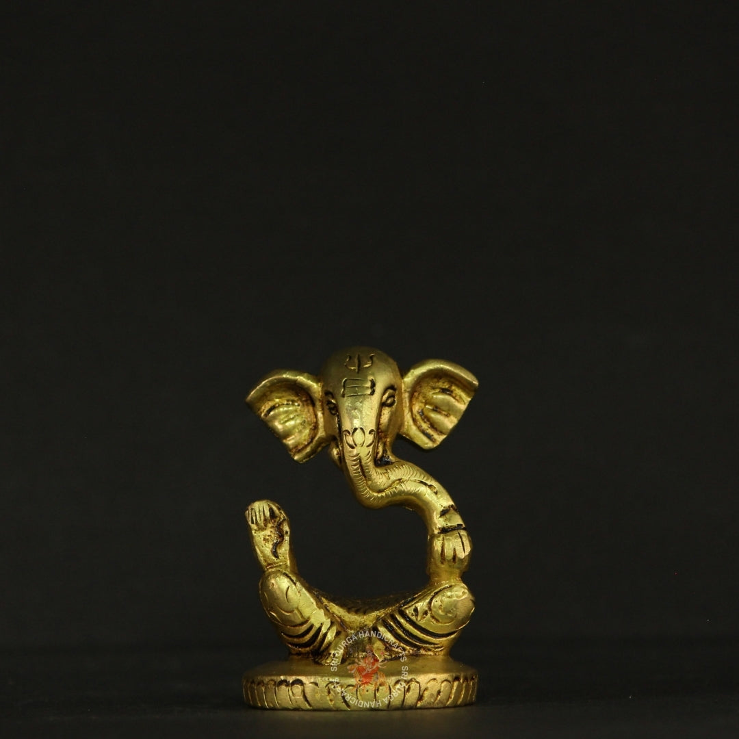 3" Lord Ganesh Brass Idol