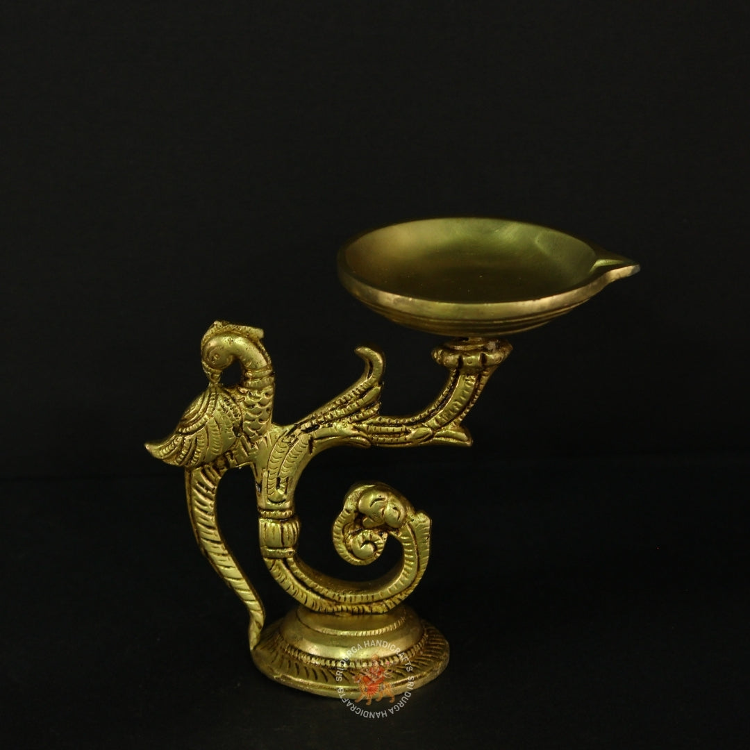 Standing Annam Brass Vilakku