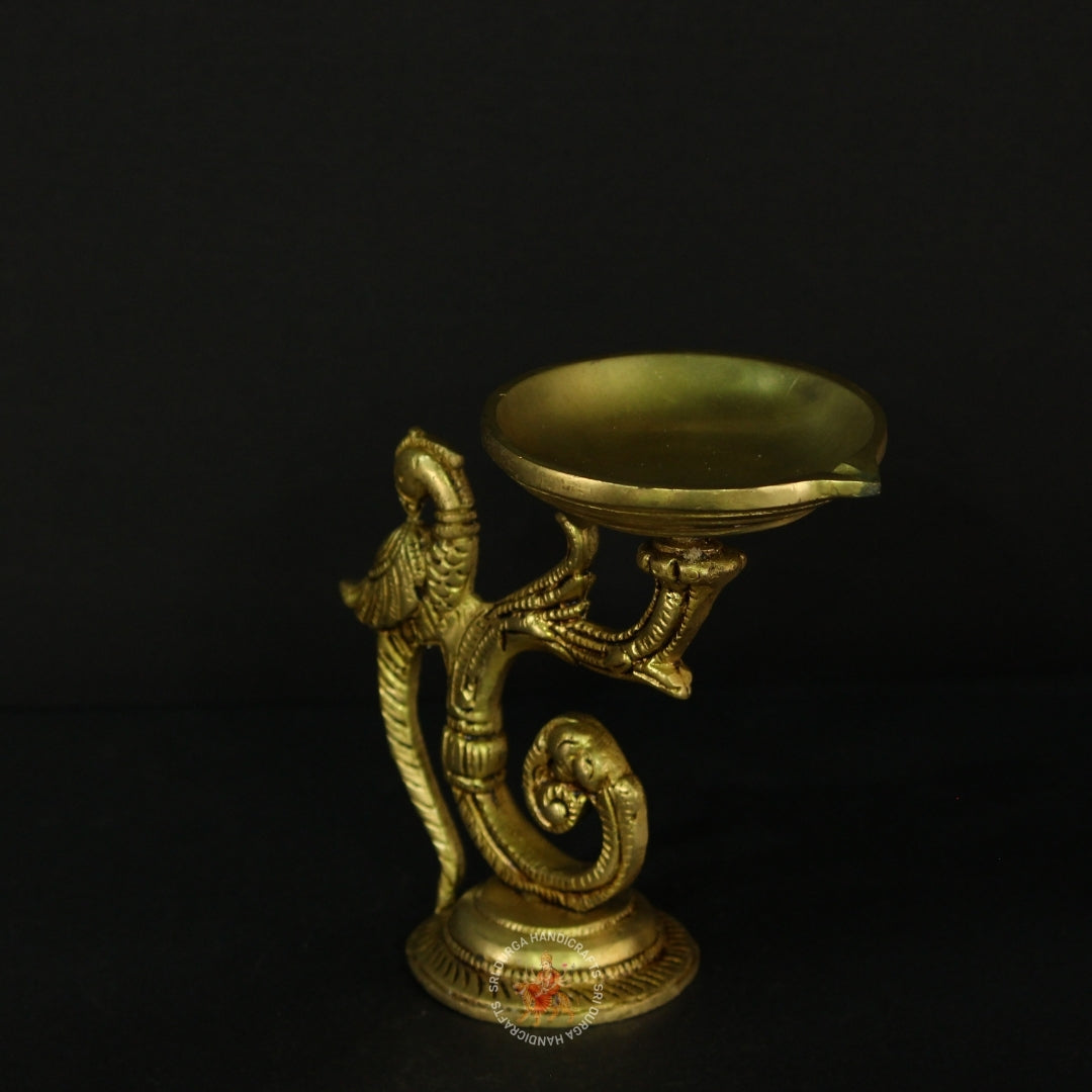 Standing Annam Brass Vilakku