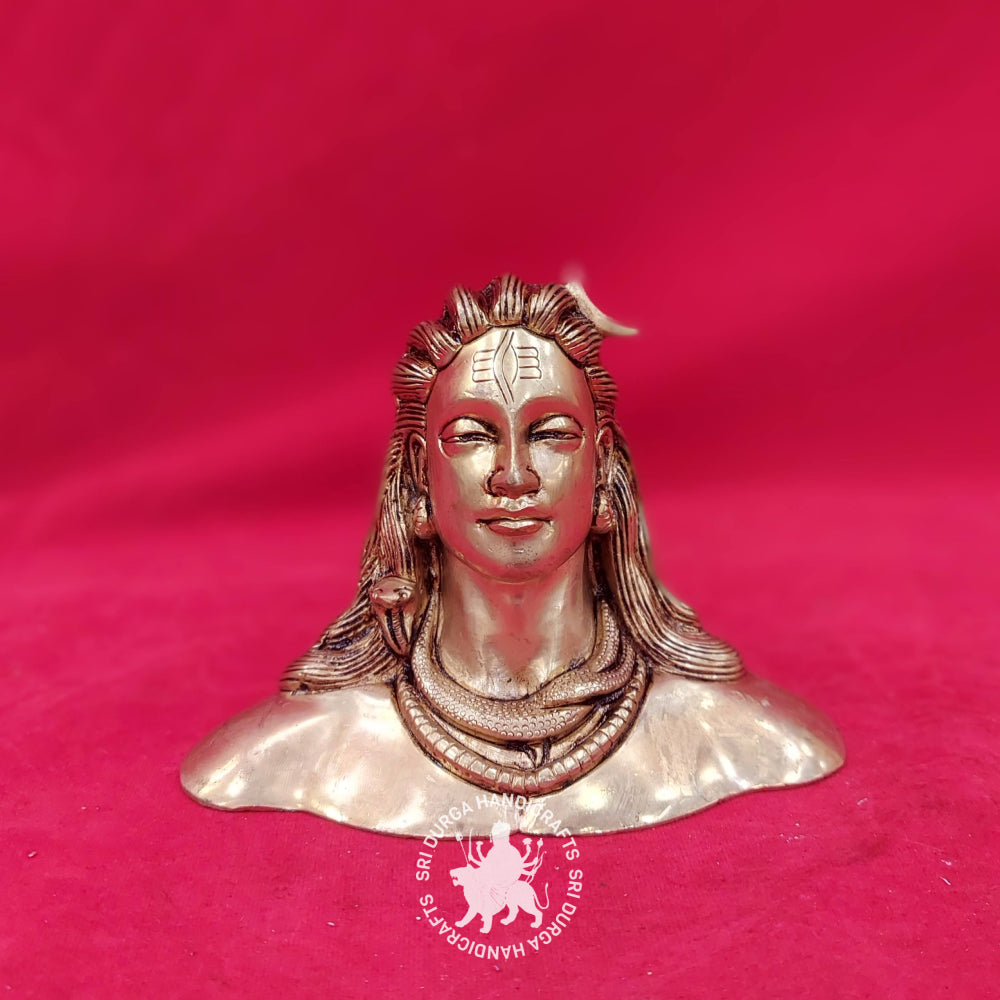 4 Inch Brass Adi Yogi S/F Idol