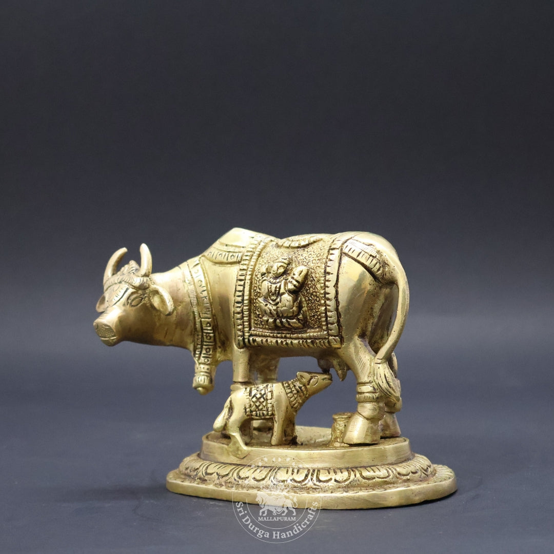 4" Inch Brass Lakshmi & Ganesh Komatha