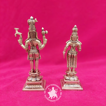 9 Inch Meenakshi Sundareswaran Brass Idol