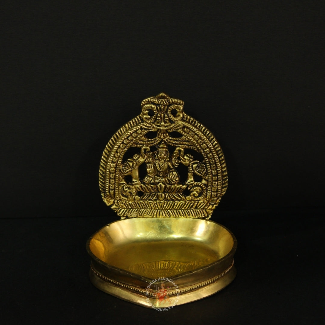 5" inch Gajalakshmi Antique Style Deepam