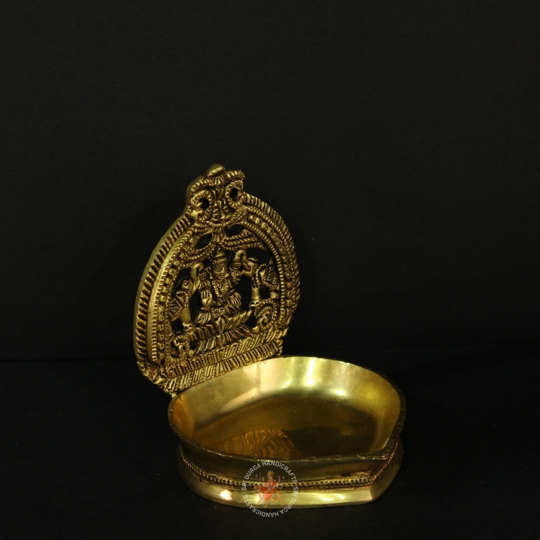 5" inch Gajalakshmi Antique Style Deepam