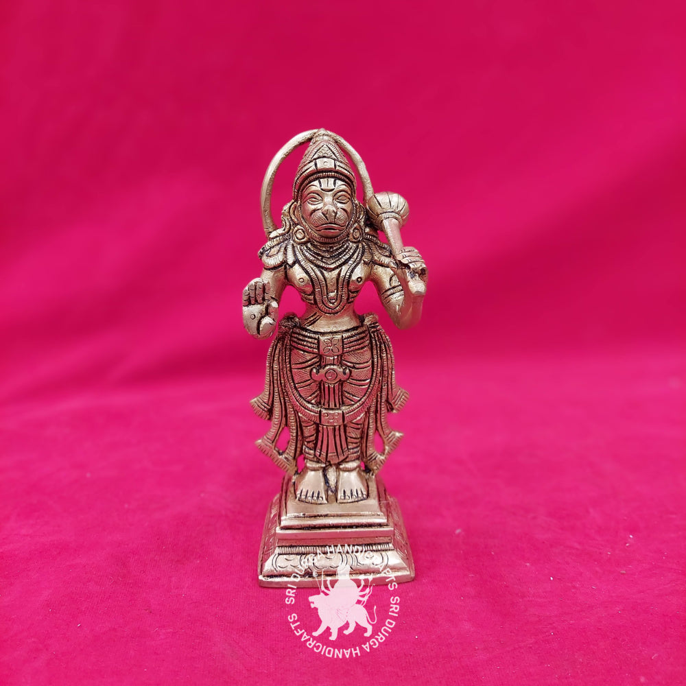 7 Inch Brass Abhaya Hanuman Standing Position Idol