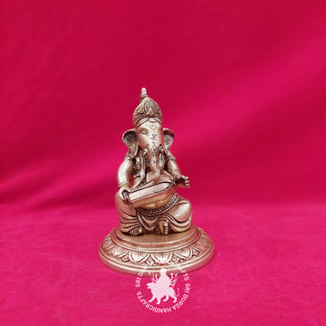 7 Inches Brass Lord Ganesh Musical Troupe Set Miniatures