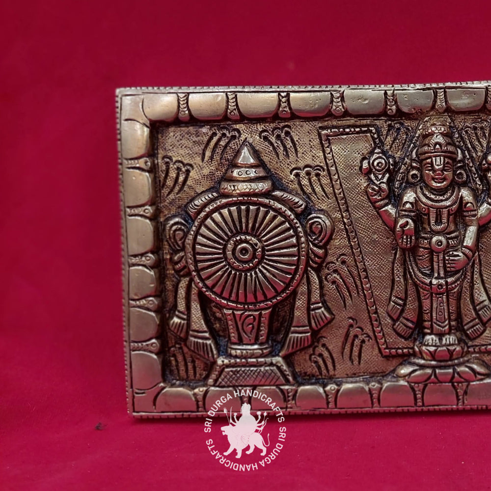 5" Inch Tirupati Balaji with Conch and Chakra Wall Plate