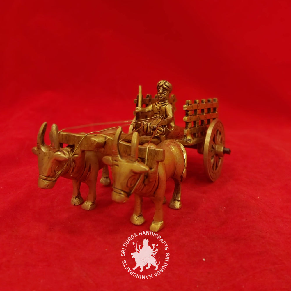 3 inch Brass Bullock Cart