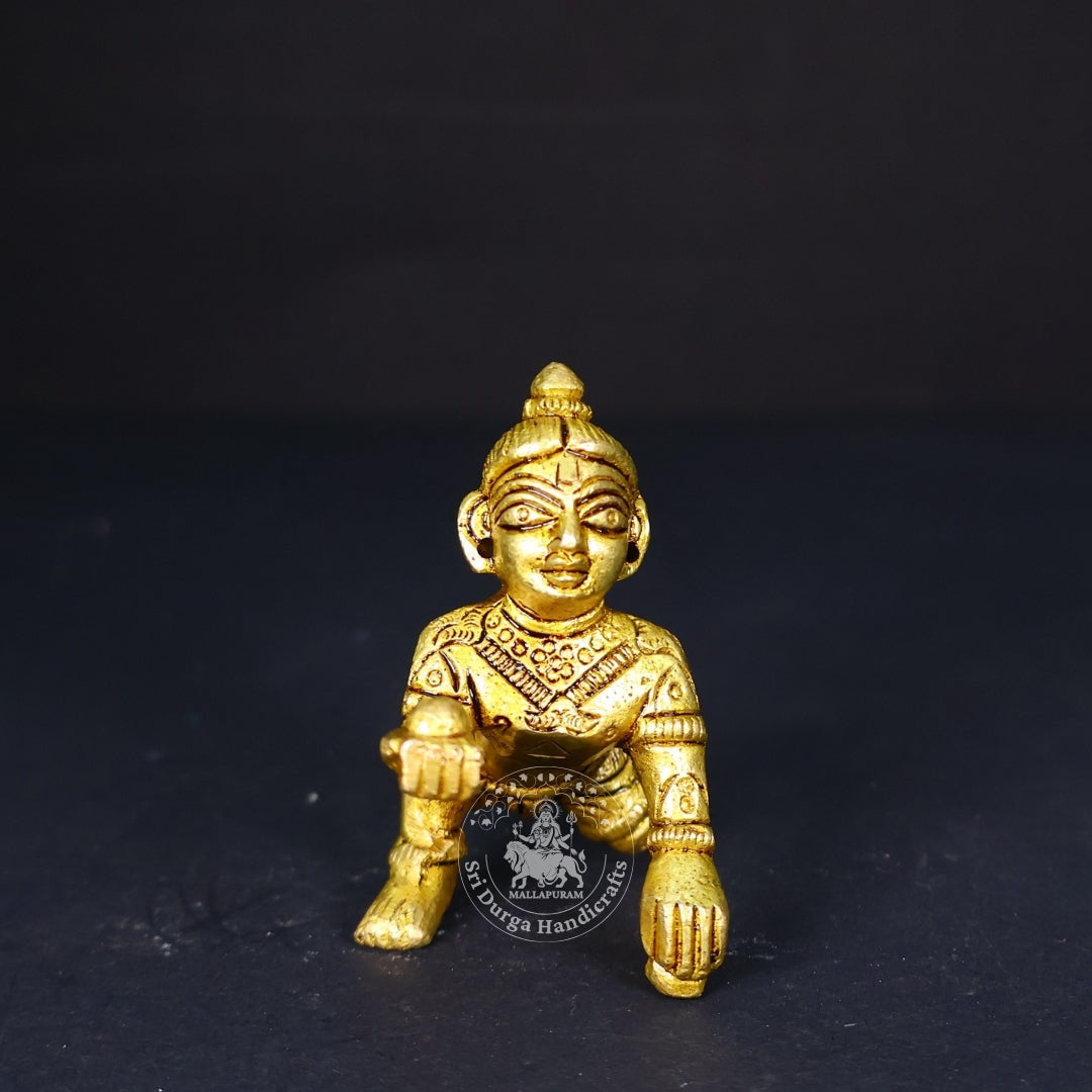 3" Inch Brass Laddu Krishnar Idol