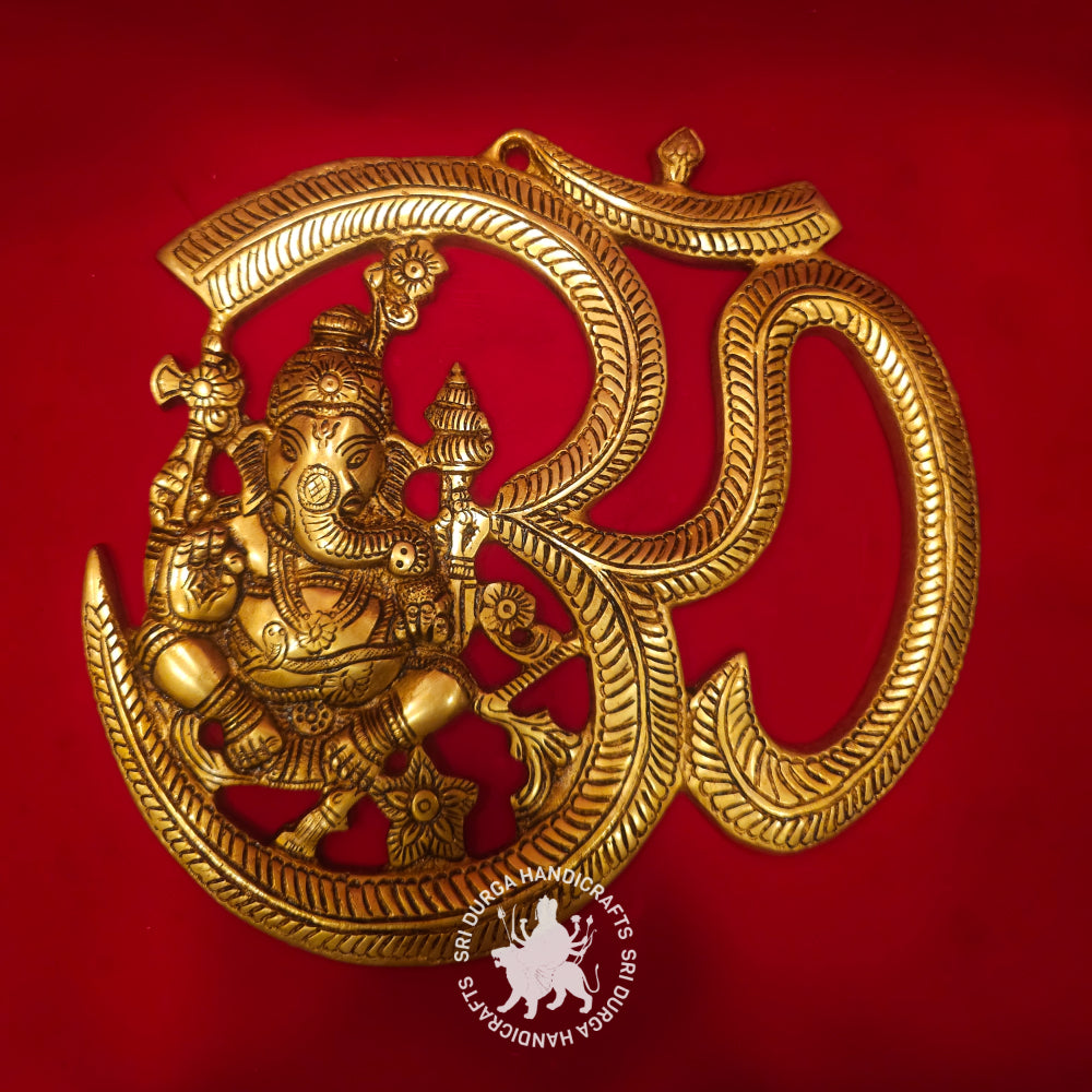 9 inch Om Ganesh Wall Plate