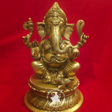 10 inch Brass Ganesh Idol