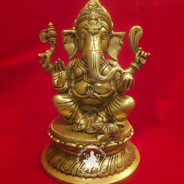 10 inch Brass Ganesh Idol