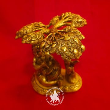 5 inch Tree Matki Krishnar Brass Idol