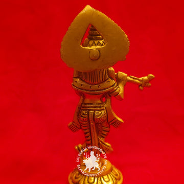 6 inch God Krishna Brass Idol