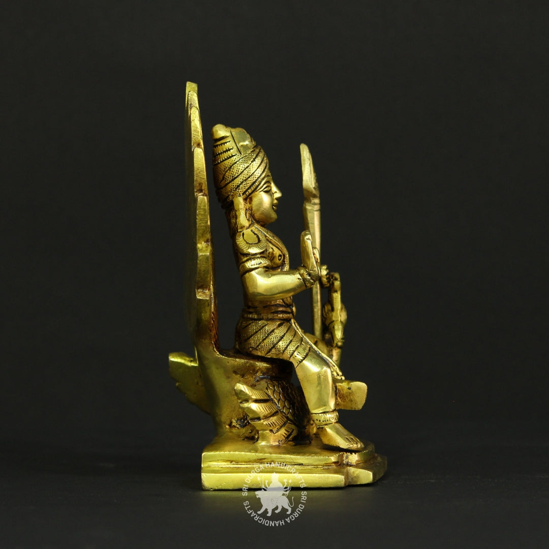 Sitting Murugar Brass Statue